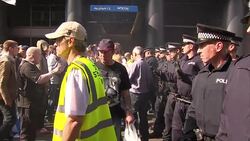 English Defence League demonstration in East London News Clip