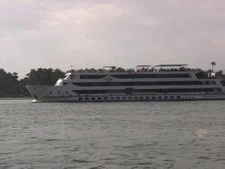 MS, Cruise ship on Nile River, Cairo, Egypt Stock Footage