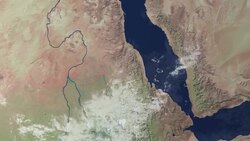 Eritrea pops up after earth zoom  (with alpha matte) Stock Footage