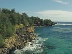 Tropical Ocean Shoreline Stock Footage