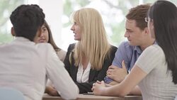 Leading the Discussion Stock Footage