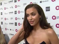 INTERVIEW - Irina Shayk - Elton John AIDS Foundation Presents 22nd Annual Academy Awards Viewing Party Sponsored By Chopard, Neuro Drinks And Wells Fargo Stock Footage