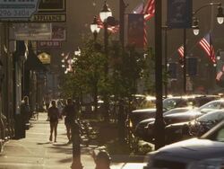 Slow motion static shot of Plattsmouth Nebraska Stock Footage