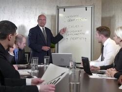 Business team meeting in a boardroom Stock Footage