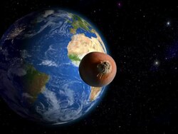 Onion orbiting the Earth Stock Footage