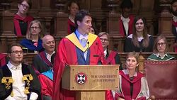 Speech soundbite - Canadian PM Justin Trudeau awarded honorary degree from Edinburgh University News Clip