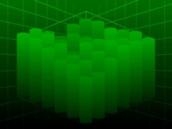 Animated Statistic Bar Chart in Green Stock Footage