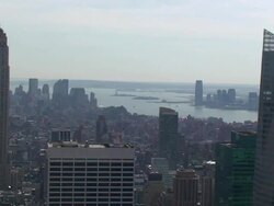Statue of Liberty and Ellis Island Stock Footage
