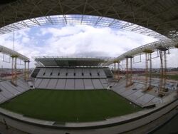 Construction At Arena De Sao Paulo Continues Stock Footage