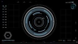 Futuristic interface tracking radar system Stock Footage