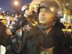 Protest In Rio De Janeiro, After The First Game At The Revamped Maracana Stadium. Stock Footage