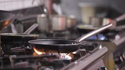 Chef preparing food in the restaurant Stock Footage