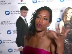 INTERVIEW - Regina King on what brings her out at Warner Music Group 2014 Grammy Celebration Stock Footage