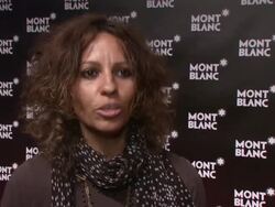 INTERVIEW: Louise Roe on being a John Lennon fan and what his legacy is timeless. at the Global Launch Of The Montblanc John Lennon Edition Stock Footage