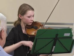 HD: Young Female Violinist Playing The Violin Stock Footage