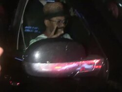 Apl de Ap & friends depart from Warwick in Hollywood Stock Footage