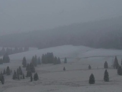 landscape changing seasons from first snow to being snowed in Stock Footage