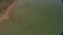 Water floods a broad plain near Hoover Dam. Stock Footage