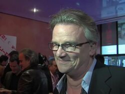 Nick Hamm on what attracted him to the story, the morals of the film, working with Pete Postlethwaite at the Killing Bono UK Premiere at London England. (Footage by WireImage Video/GettyImages) Stock Footage