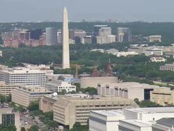 WS AERIAL ZO View of Washington Monument / Washington, Dist. of Columbia, United States Stock Footage