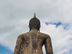 Big Buddha Statue Time Lapse Stock Footage
