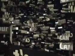 Flying word. Loop Stock Footage