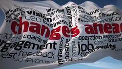 Changes Ahead Flag Stock Footage