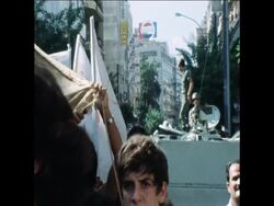 SYND 28 10 75 MUSLIMS AND CHRISTIANS PROTEST AGAINST FIGHTING IN BEIRUT News Clip