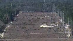Flight Over Power Lines  - Aerial View - Florida,  Marion County,  United States Stock Footage