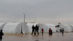 Bab Al-Salam Syrian Refugee Camp Stock Footage