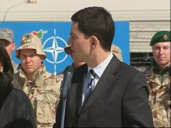 UK FM Miliband and US Sec of State Rice visit News Clip