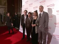 Sam Fox (son of MJFox), Michael J. Fox, Sam Fox's (R) mother, Sam Fox Stock Footage