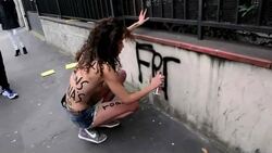 CLEAN : Topless protests against Islamism News Clip