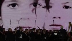 Ceremony Commemorating the Victims of Babiy Yar in Kiev Stock Footage