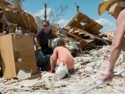 Widespread Damage And Casualties After Tornadoes Rip Through South Stock Footage