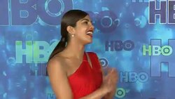 Tony Goldwyn and Priyanka Chopra at the HBO's Post Emmy Awards Reception - Arrivals Stock Footage