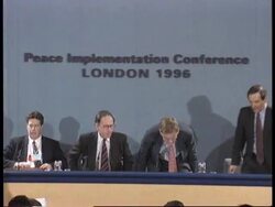UK: LONDON: INTERNATIONAL BOSNIA PEACE CONFERENCE ENDS UPDATE News Clip