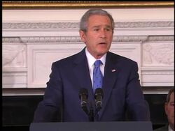 President Bush strongly defended his Iraq policy Monday, but told the nation's governors that he knows some of them have concerns. News Clip
