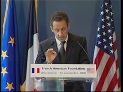 WRAP French Interior minister gives foreign policy address, adds Rice News Clip