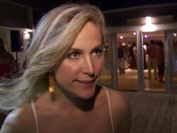 INTERVIEW - Laura Frerer-Schmidt on Lauren Bush being her inspiration for Run 10 Feed 10, on how people can make a difference locally at  Women's Health Hamptons "Party Under the Stars" Stock Footage