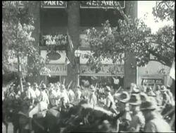 United States Army tanks and troops destroy demonstrators' shacks in Washington, D. C. News Clip