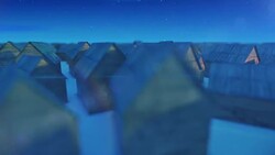 leader village crowed house home night Stock Footage