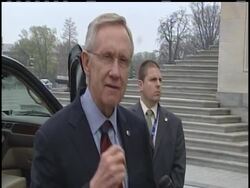 Arriving at the Capitol Friday, Senate Majority Leader Harry Reid says the budget statemate has come down to an "ideological battle'' that "has nothing to do with the fiscal integrity of this country,'' but rather is about women's health. News Clip