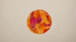 Martian Planetoid Stop Motion Creation, Blue Background Stock Footage