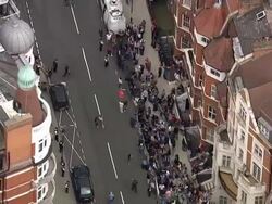 Protest Aerials over the Ecuadorian Embassy News Clip