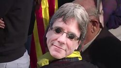 CLEAN : Protesters gather in Barcelona as Puigdemont vote postponed News Clip