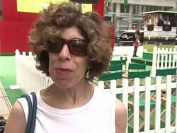 INTERVIEW: Miranda Book on enjoying the day at Rockefeller CenterÃ‰ Stock Footage