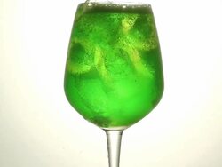 Green water and Ice, Drink : HD Stock Footage