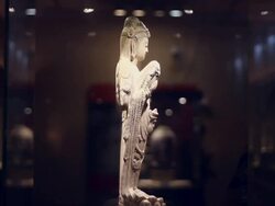 CU MS Buddhist Statue/xian,shaanxi,China Stock Footage