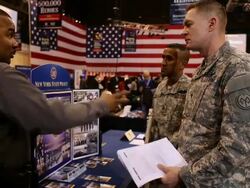 Job Fair For Veterans And Military Spouses Held In New York City Stock Footage